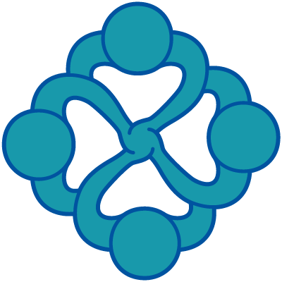 Illustration of four people holding hands forming a circle